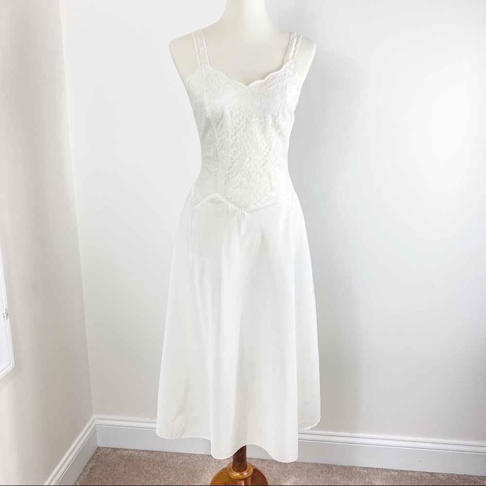 Colette Barbizon Vintage Lace Bodice Full Length Slip